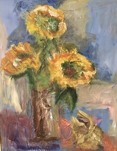 Tournesols acrylique sur toile