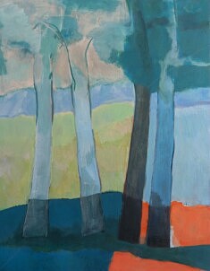 "Répétition Arbres", 80 x 63 cm, technique mixte sur médium