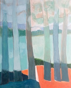 "Traversée bleu/vert" , 80x64 cm 