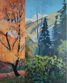 "Grand Savoie", 2026, technique mixte sur toile, 160x130cm
