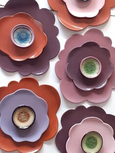 grès émaillé thème Fleurs