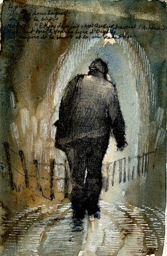 146.09 deux fois vainqueur- 2025 - mixte sur papier - 23x15cm