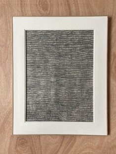Graphiter sur papier, fibre de mûrier, 50x40cm