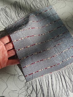 Tissage de perles de verre, 40x30cm