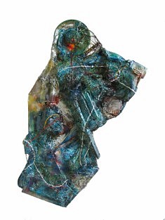 " Relief 506" Huile sur objets (126x89x19) 2005