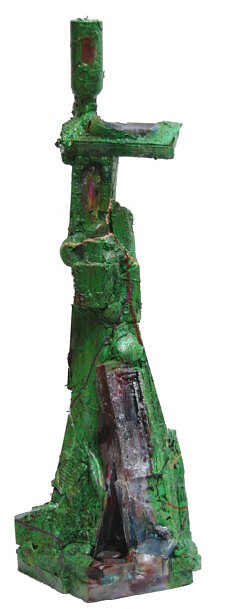 "Relief 606a" - sculpture - Huile sur objets (100x40x36) 2006