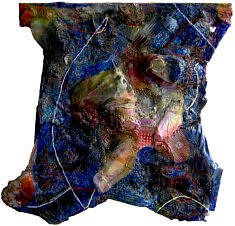 "Relief 1009a" Huile sur objets (80x80x10) 2010