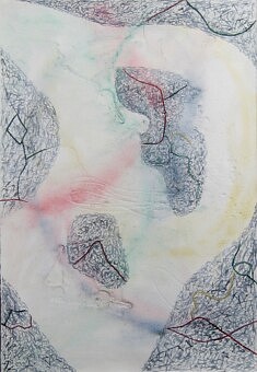 "Relief 1201b" Aquarelle et gaufrage sur papier (56x40) 2012