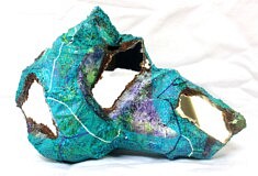 "Relief 1510a" - mobile - Huile sur céramique et miroir (19x16x25) 2015