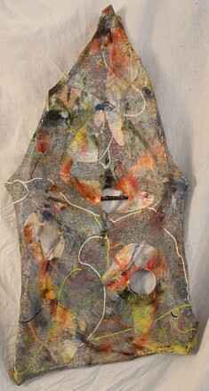 "Relief 1506" Huile sur pétales de roses (142x75x25) 2015