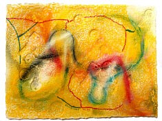 "Relief 1711a" Pastel et gaufrage sur papier (28x38) 2017