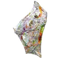 "Relief 1711b" Huile sur pétales de roses (49x28x6)) 2017