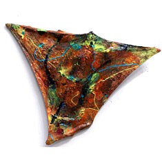 "Relief 1801b" Huile sur pétales de roses (42x53x10) 2018