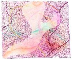 "Relief 1904a" Pastel et gaufrage sur papier (26x32) 2019