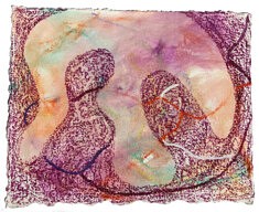 "Relief 1907b" Pastel et gaufrage sur papier (26x32) 2019