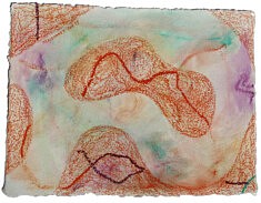 "Relief 1907c" Pastel et gaufrage sur papier (26x32) 2019