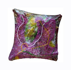 "Relief 2010a" Huile sur pétales de tulipe (21x20x3) 2020