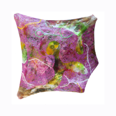 "Relief 2010b" Huile sur pétales de tulipe (20x20x5) 2020