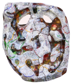 "Relief 2311a" Huile sur cadre, couvercles, capsules (71x60x20) 2023