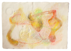 "Relief 2311b" Pastel et gaufrage sur papier (21x29) 2023