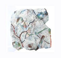 "Relief 2302a" Huile sur céramique (22x21x2) 2023