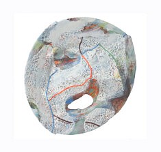 "Relief 2302b" Huile sur céramique (21x21x5) 2023