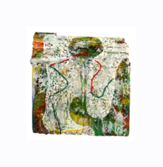 "Relief 2403b " Huile sur stylos (20x20) 2024