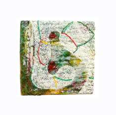 "Relief 2403c " Huile sur stylos (20x20) 2024