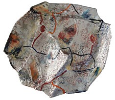 "Relief 2502b " Huile sur stylo et coquille St Jacques (11x12x4) 2025 "Relief 2502b " Huile sur stylo et coquille St Jacques (11x12x4) 2025