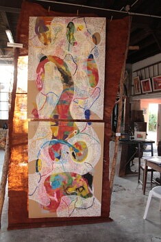 "Relief 2506" Pastel sur carton (260x100) 2025 "Relief 2506" Pastel sur carton (260x100) 2025