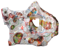 "Relief 2507a" Huile sur cadre, couvercles, rouleau à peinture (69x80) 2025