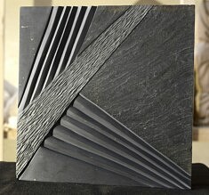 « Matière Noire » – Ardoise – 40 x 40 cm 