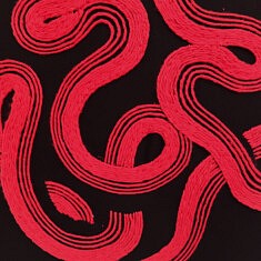 serpent sans tête -2022- laine cousue ( détail)