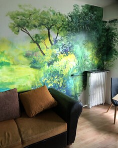 mur peint/  "le jardin anglais"