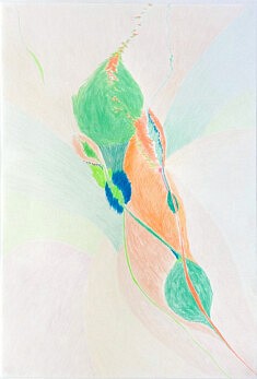 Organique 4, crayons couleur, Format A3