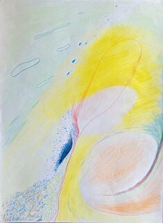 Organique 1, crayons couleur, Format A3