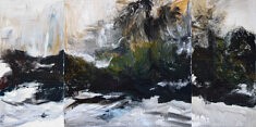Triptyque vert - 2021 - acrylique sur toile - 100x200cm