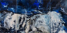 Triptyque bleu - 2020 - acrylique sur toile - 100x200cm