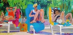 La Farniente huile sur toile 40 x 80 La Farniente huile sur toile 40 x 80