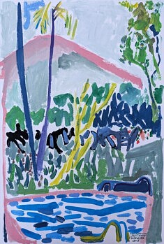  labrousse-javea-espagne-villa-katharina-gouache-sur-papier-100-x-70-cm-signe-bas-droit-en-vert-2025