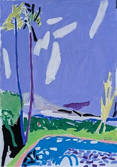  labrousse-javea-villa-katharina-espagne-gouache-sur-papier-100-x-70-cm-signe-bas-droit-en-vert-clair-et-fonce-2025
