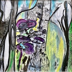 En forêt mixte sur papier 20x20 (01 2025)