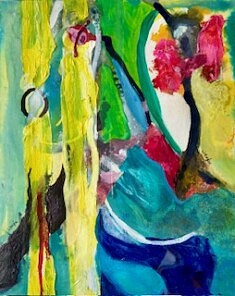 forêt One  mixte sur papier 32x24 (11 2024)