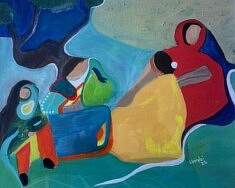 La Fête des Lumieres  Acrylique sur toile 24x30-2026