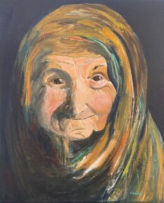 Mamie Acrylique sur Toile 46x38 (02 2025)