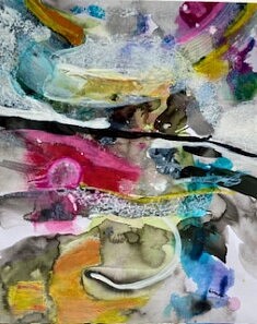 Trou de Bozouls mixte sur papier 32x24 (09 2024)