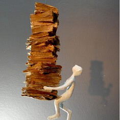 Livresque n°5, Celui qui porte - 30  x 11 cm, 2023