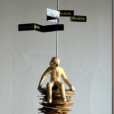 Polar, de la la série "Livresques", 29 x 9 cm, métal, papier, 2026