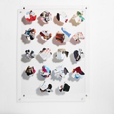 "Chewing Gums", collages papier VERSO, 58 X 80 cm, 2019. ©fannygarnichat