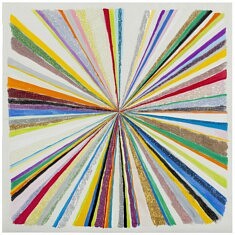 Immortel, Crayon de couleur, gouache et briller sur papier, 66 x 66 cm €1500